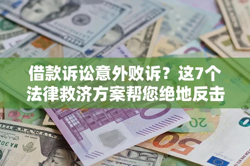 武汉借款诉讼意外败诉？这7个法律救济方案帮您绝地反击！