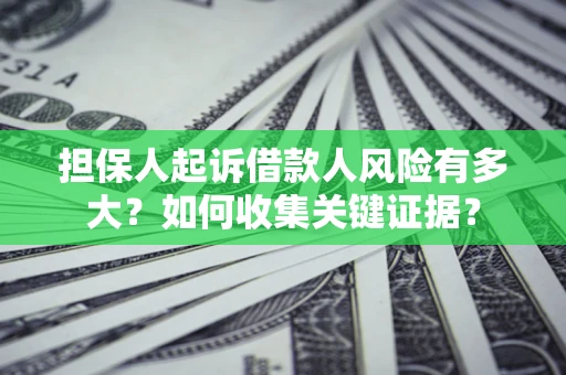 武汉担保人起诉借款人风险有多大？如何收集关键证据？