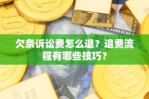 武汉欠条诉讼费怎么退？退费流程有哪些技巧？