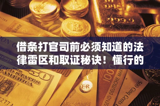 武汉借条打官司前必须知道的法律雷区和取证秘诀！懂行的人已经留好这些证据