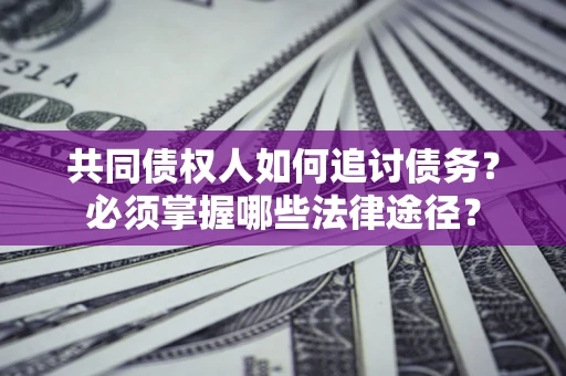 武汉共同债权人如何追讨债务？必须掌握哪些法律途径？