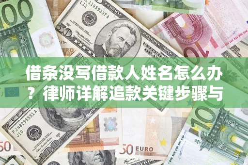 武汉借条没写借款人姓名怎么办？律师详解追款关键步骤与证据链构建