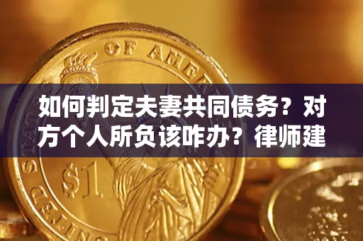 武汉如何判定夫妻共同债务？对方个人所负该咋办？律师建议