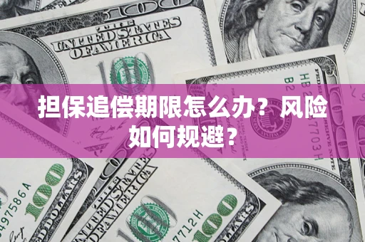 武汉担保追偿期限怎么办？风险如何规避？