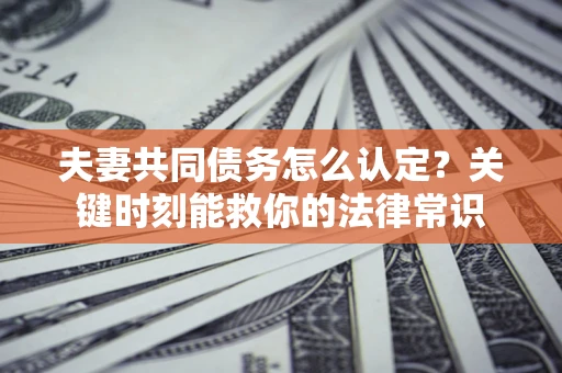武汉夫妻共同债务怎么认定？关键时刻能救你的法律常识